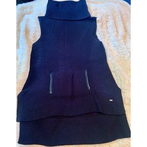 Tommy Hilfiger Navy Sleeveless Turtleneck Sweater